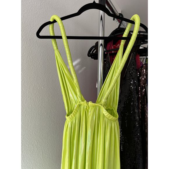 Bronx and Banco Goddess Gown in Neon Yellow - Picture 9 of 11